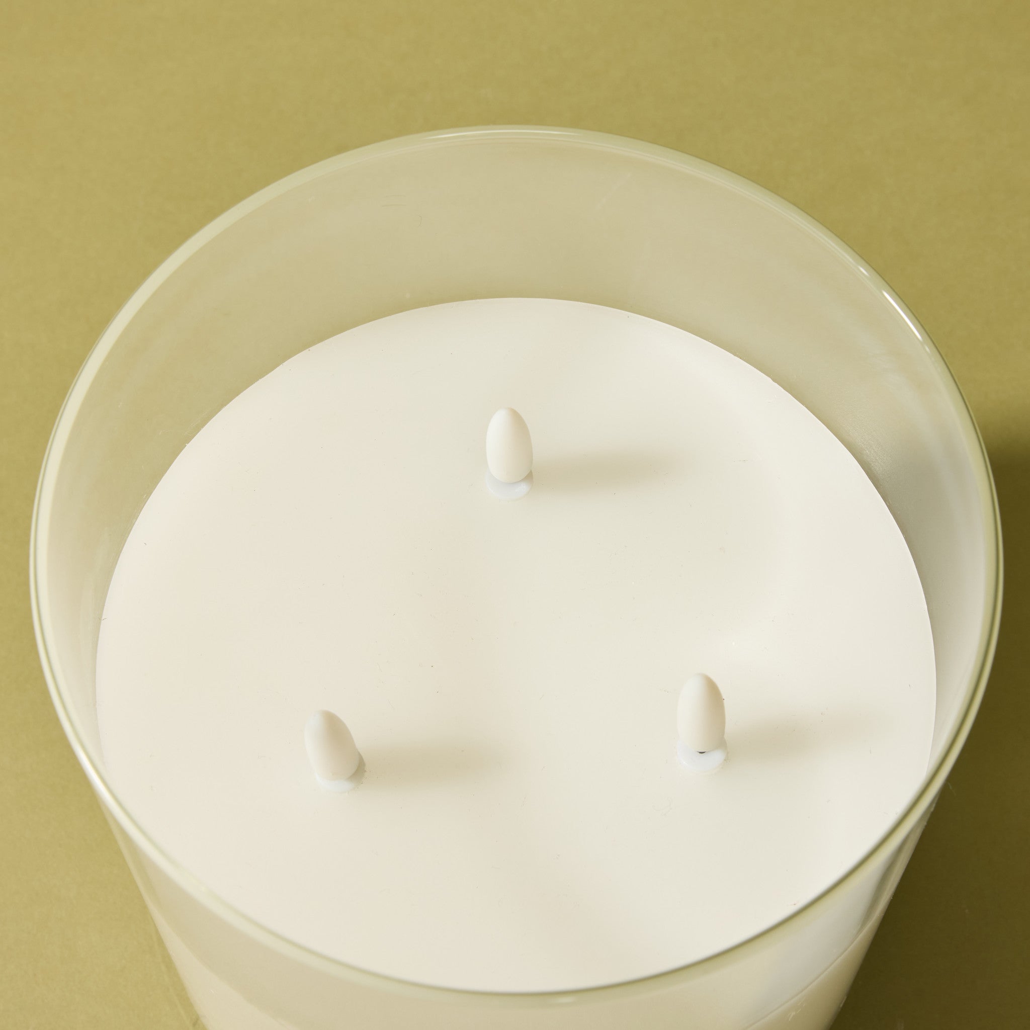 Glass Triflame LED Candle | 15cm