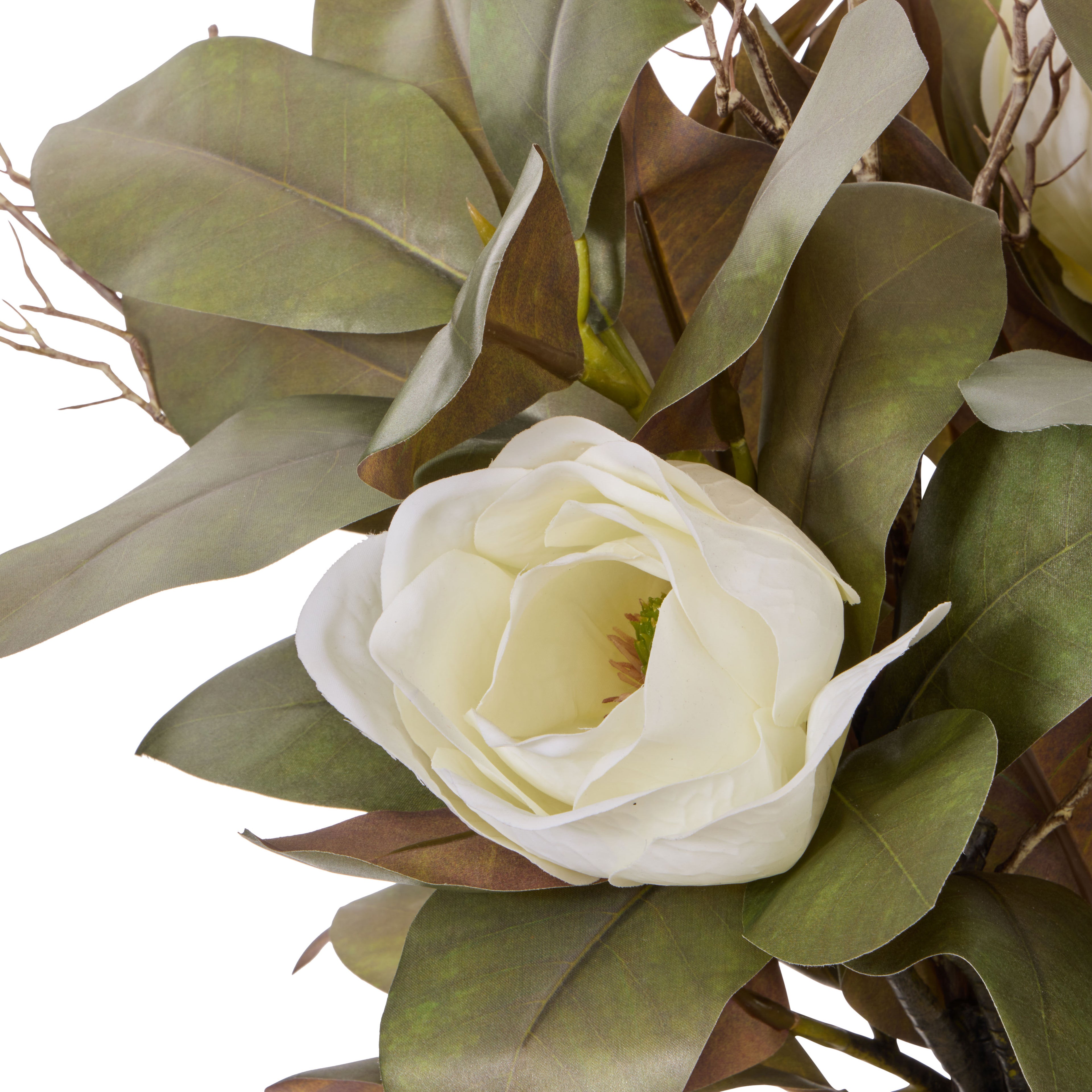 Faux Magnolia Twig - Elsie Vessel| White - 85cm