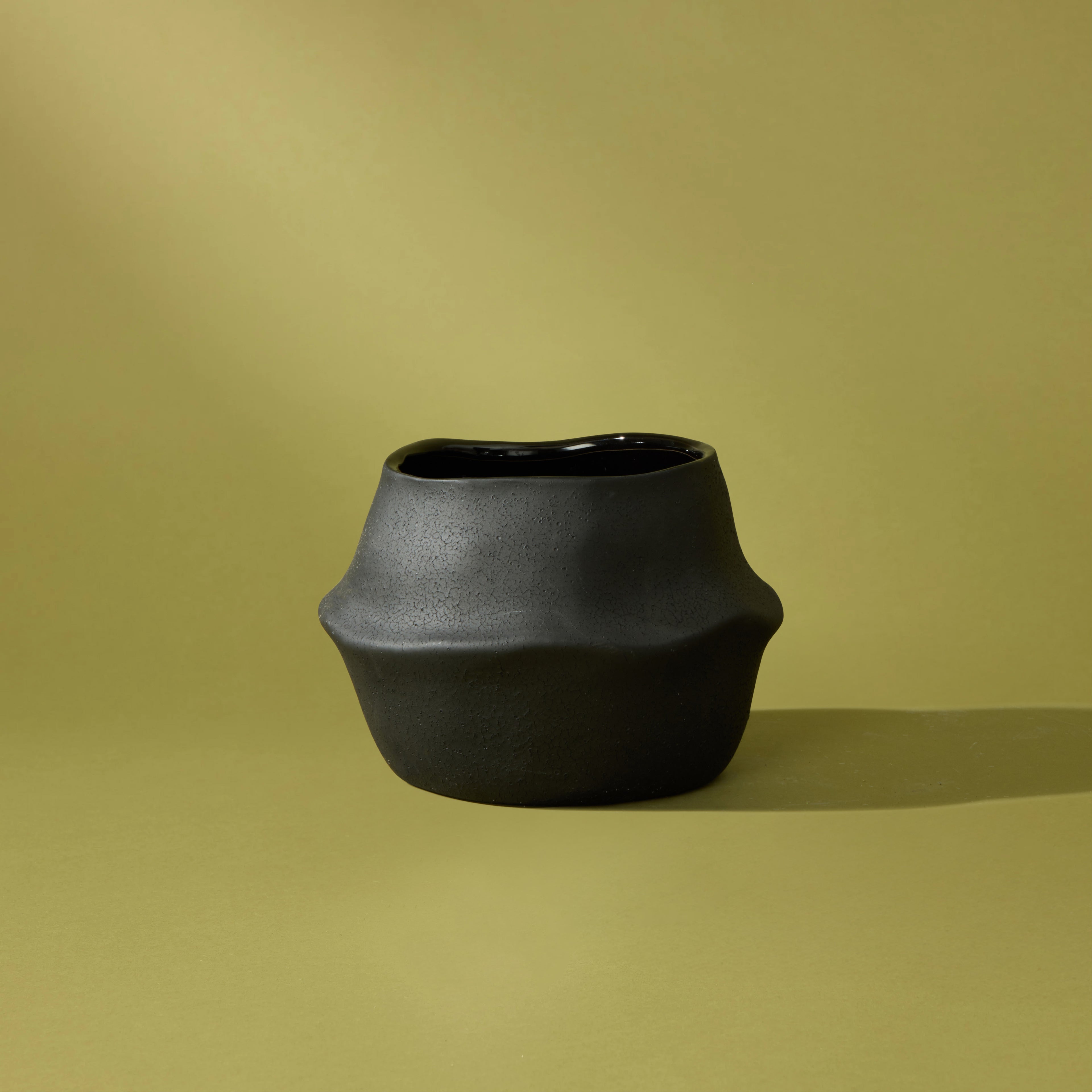 Maliah Pot Wide | Black - 15cm