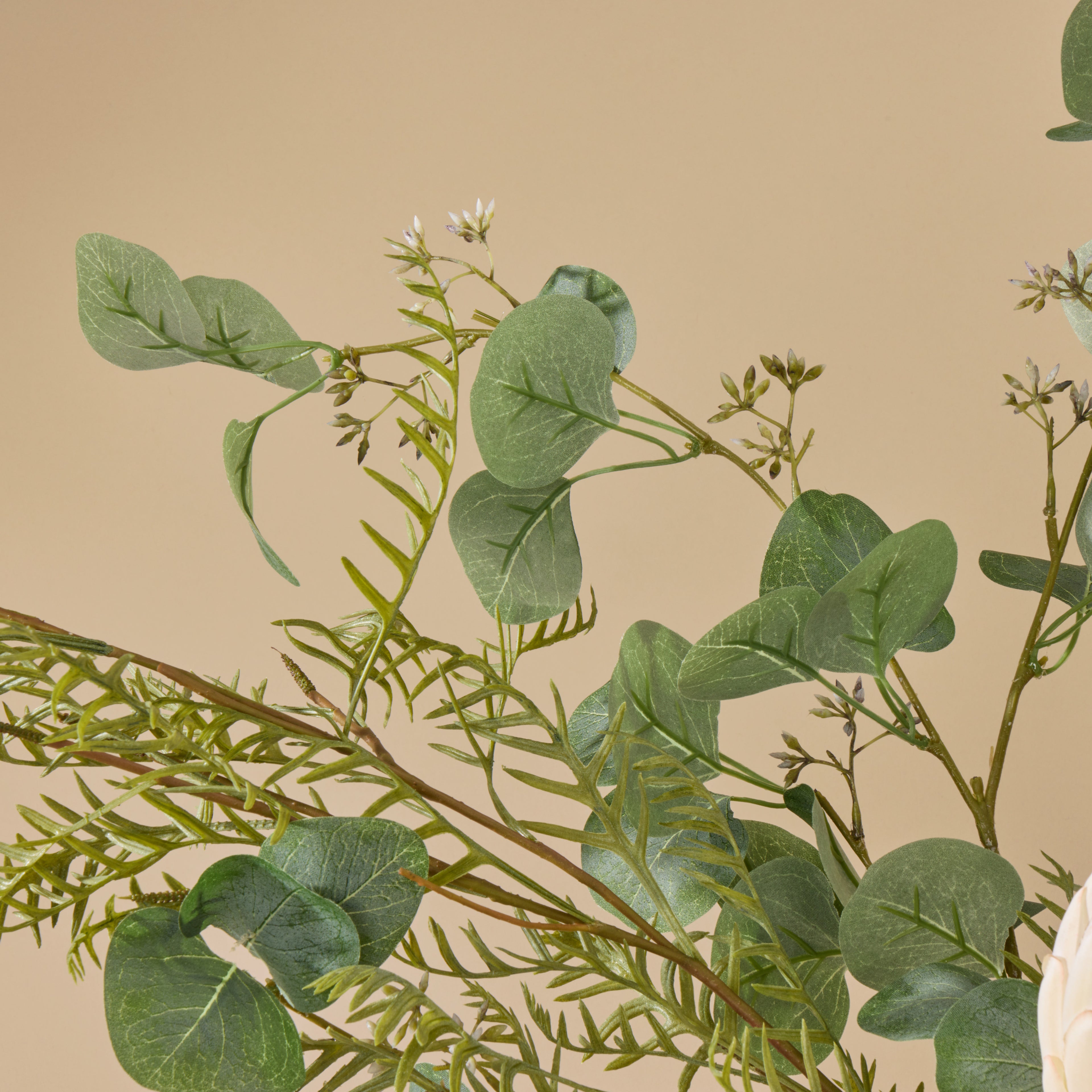 Faux Protea Eucalyptus Mix - Rachel Vase | Cream - 68cm