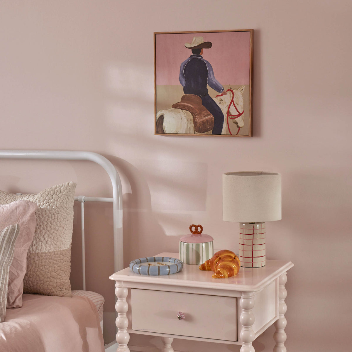 Emporium Zadie Table Lamp Ivory & Red