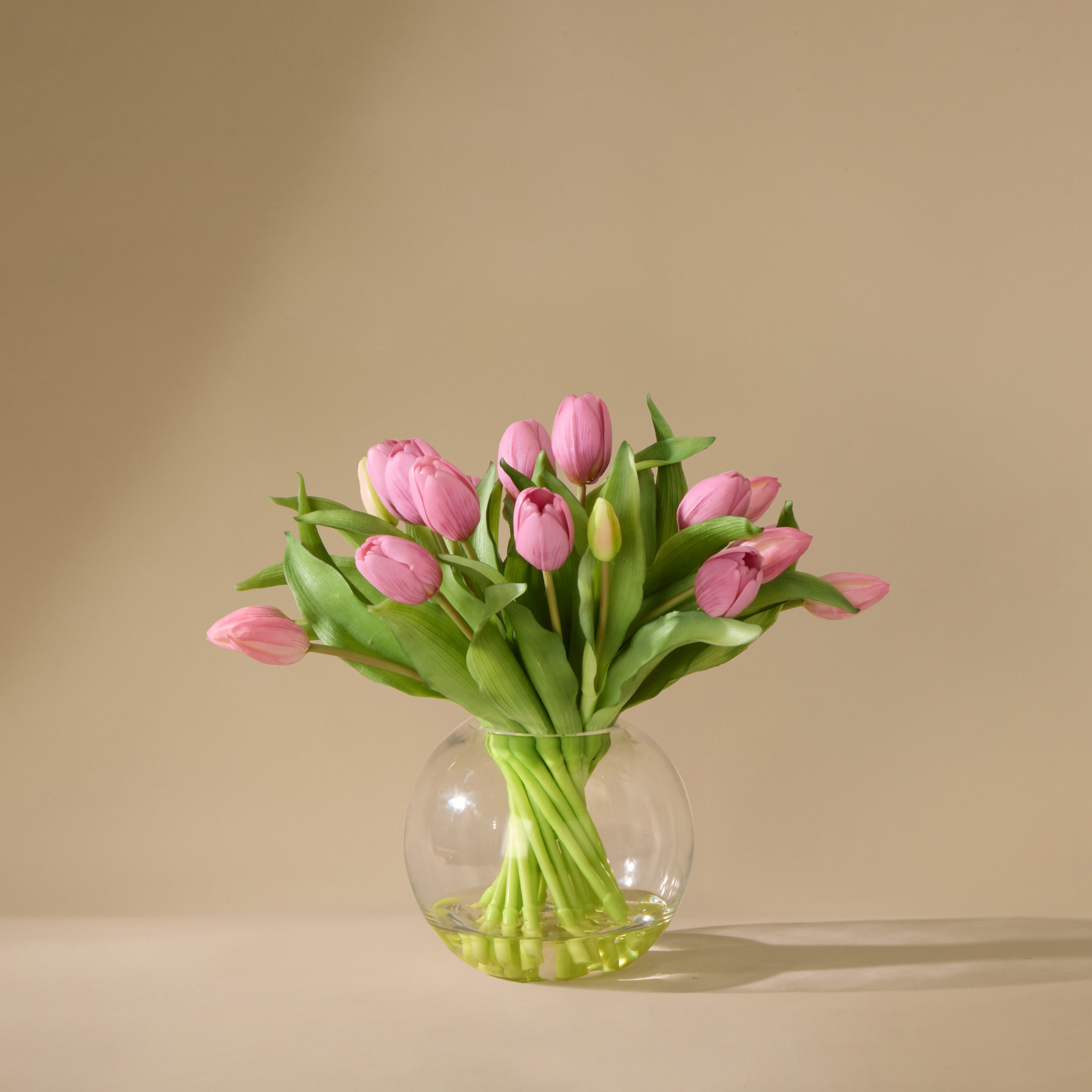 Faux Tulip Bunch - Phoebe Vase | Pink - 32cm
