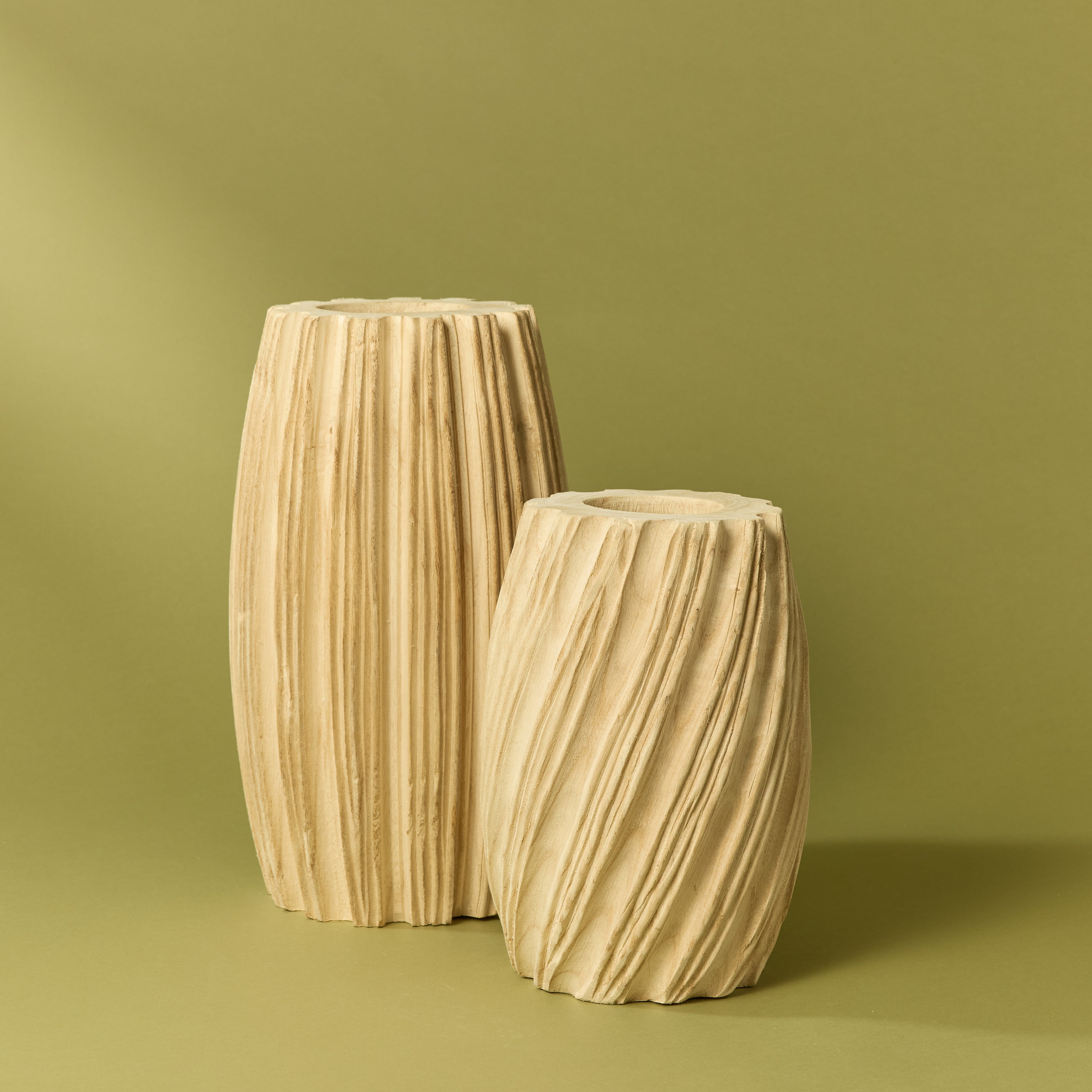 Dansk Ribbed Vase| Natural - 27cm