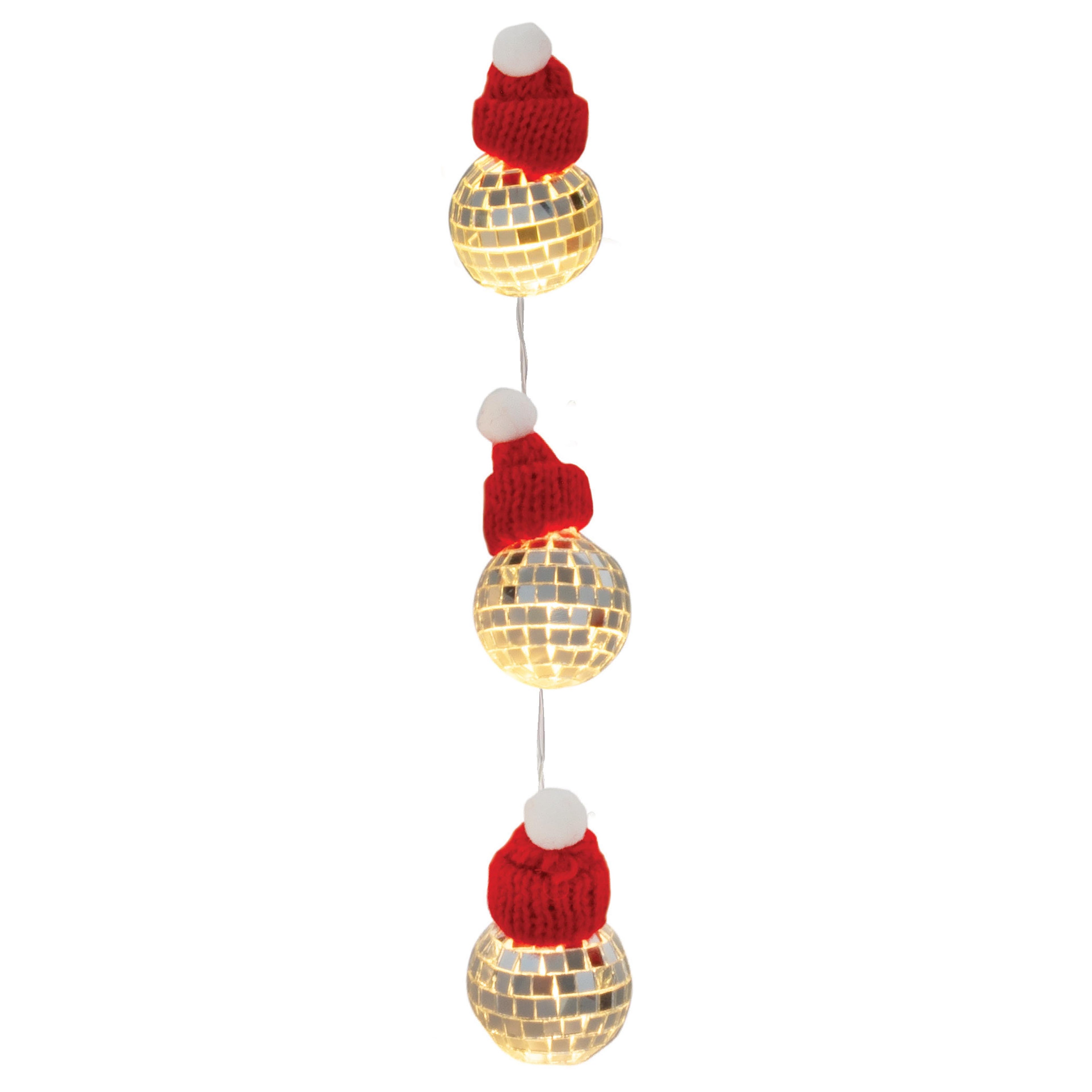 Discovery Zone Illuminate String Lights - Santa Hat Disco Ball