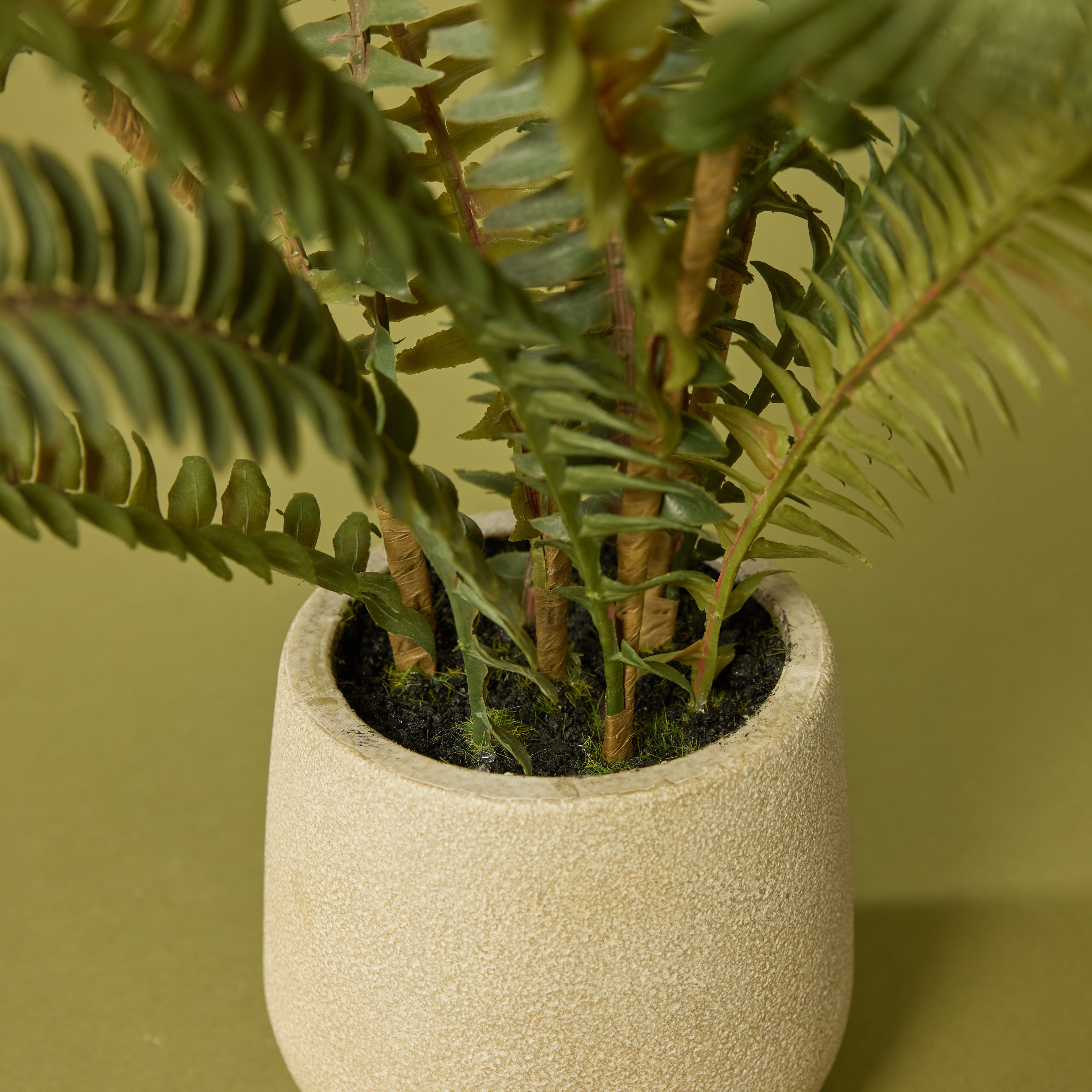 Faux Boston Fern - White Pot | 46cm