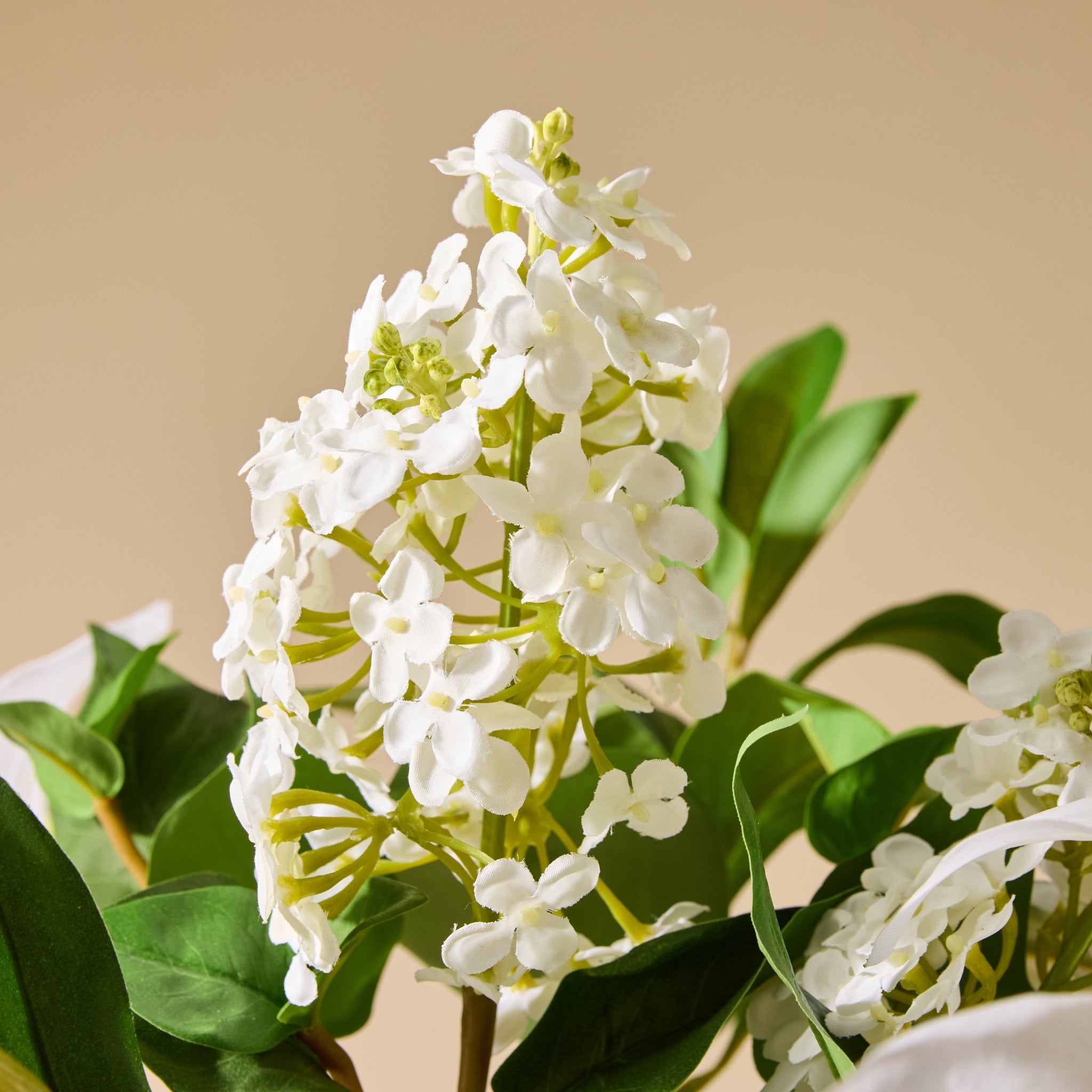 Faux Casablanca Lily Garden Mix Arrangement - Nara Vase | 49cm