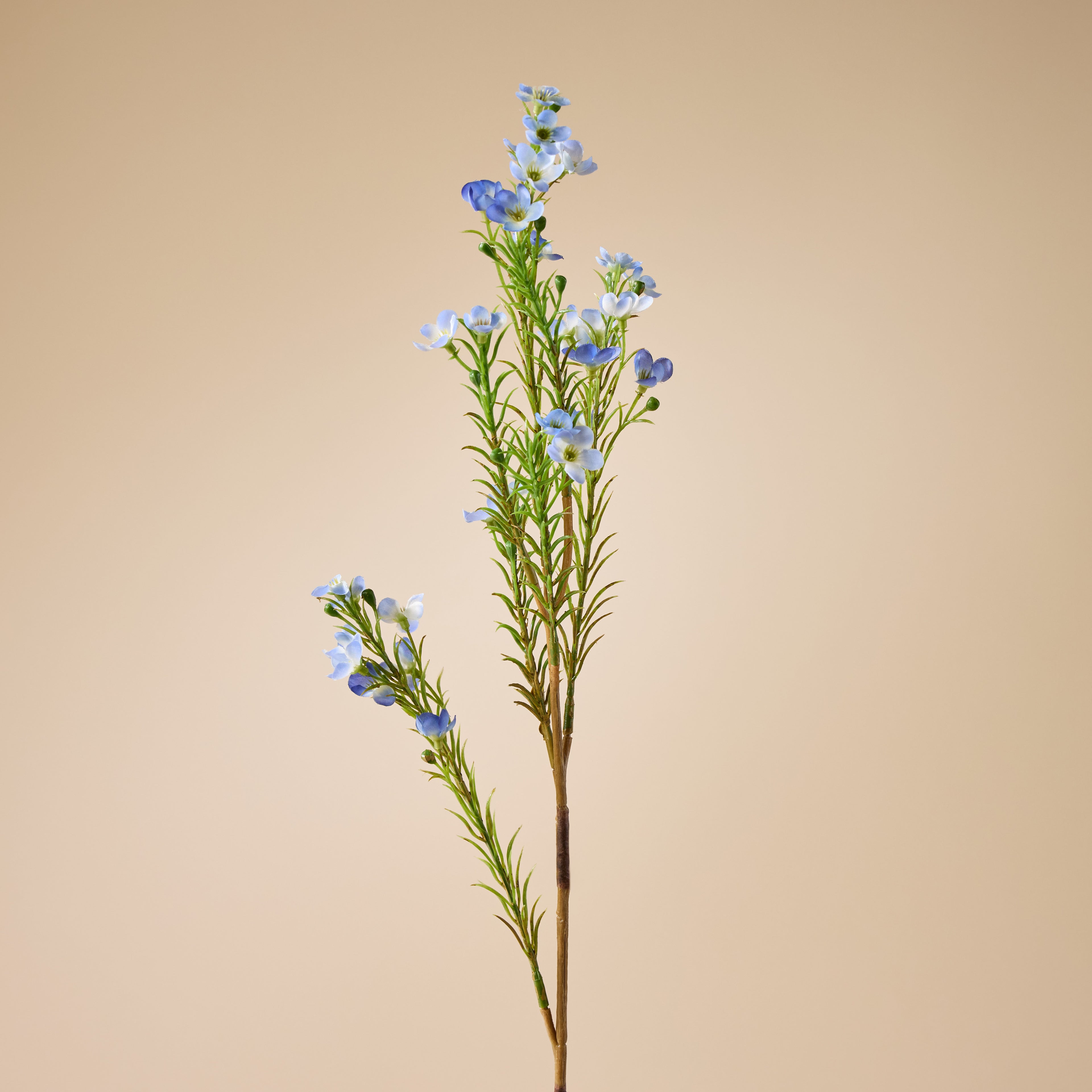 Faux Wax Flower Spray | Blue - 65cm