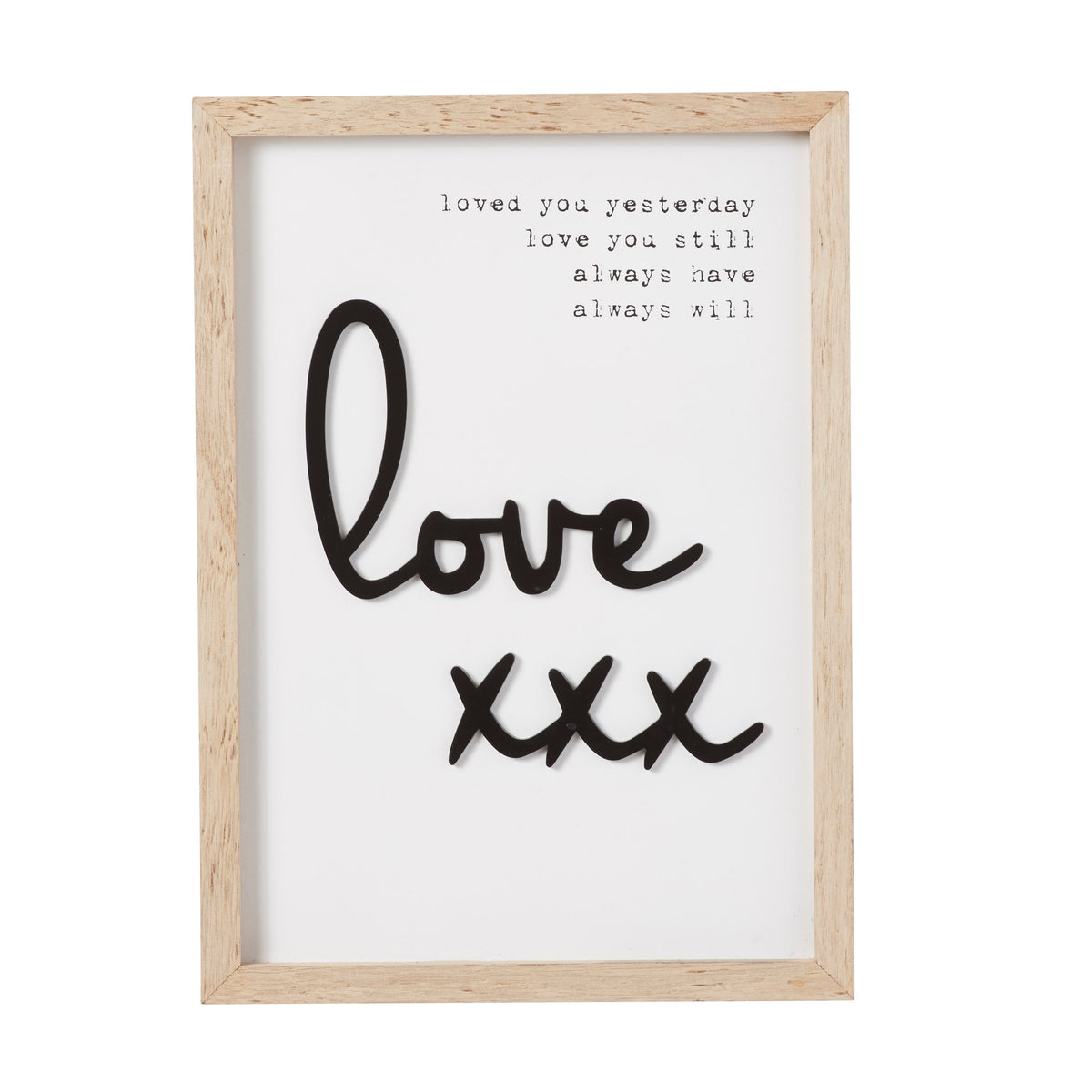 Emporium Love Plaque White/Black
