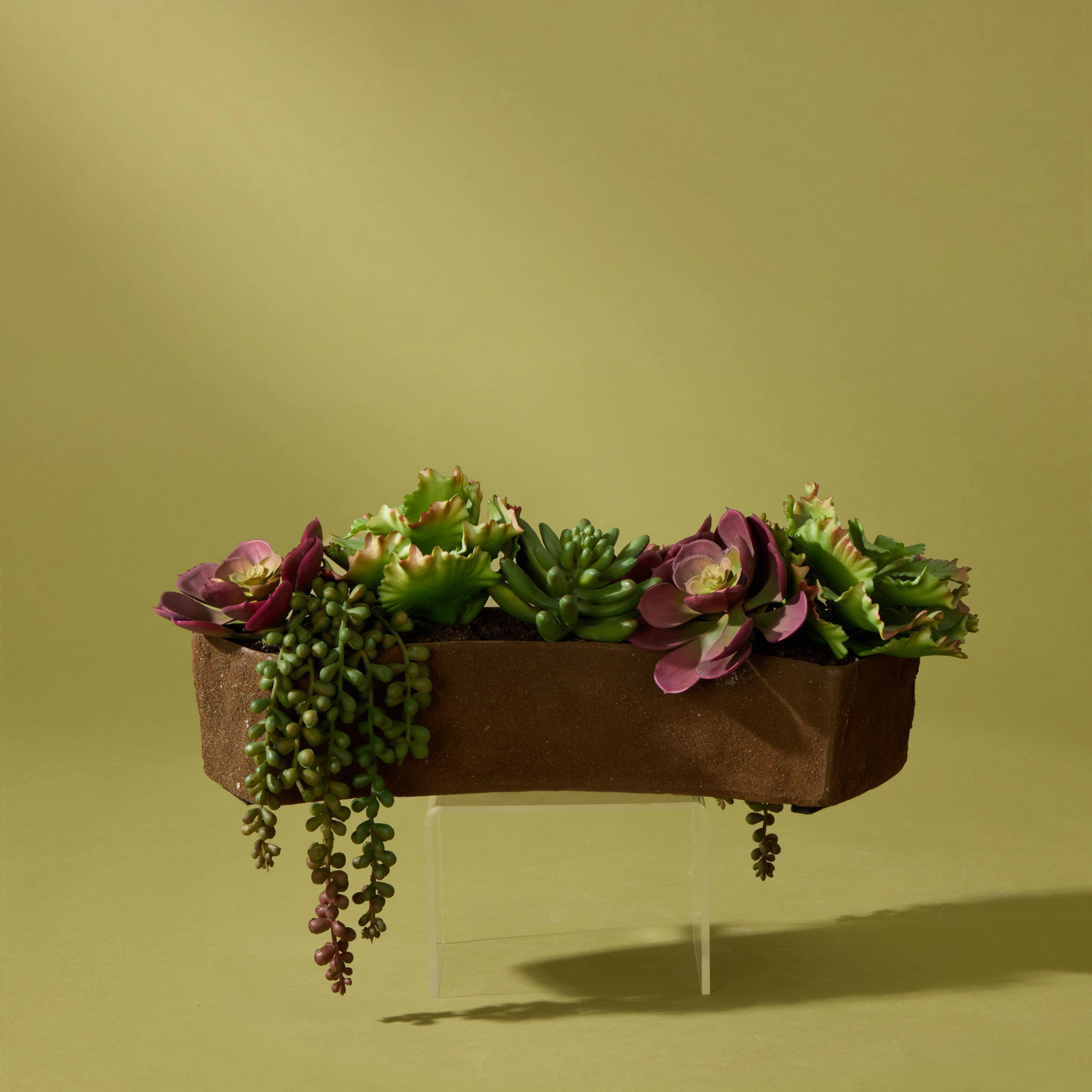 Faux Succulent Mix Garden Arrangement - Palermo Planter | 17cm