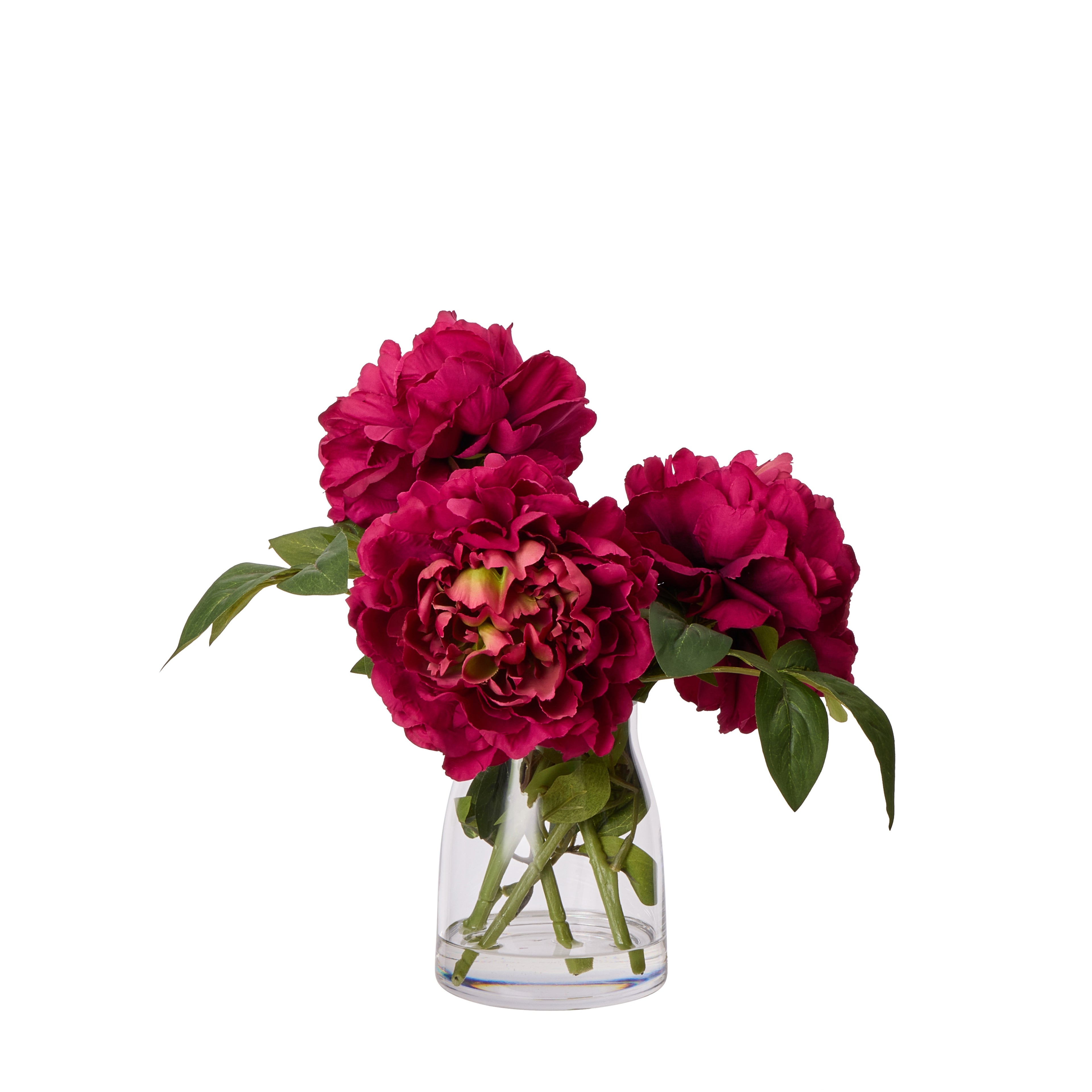Faux Peony Stem - Stella Vase| Burgundy - 37cm