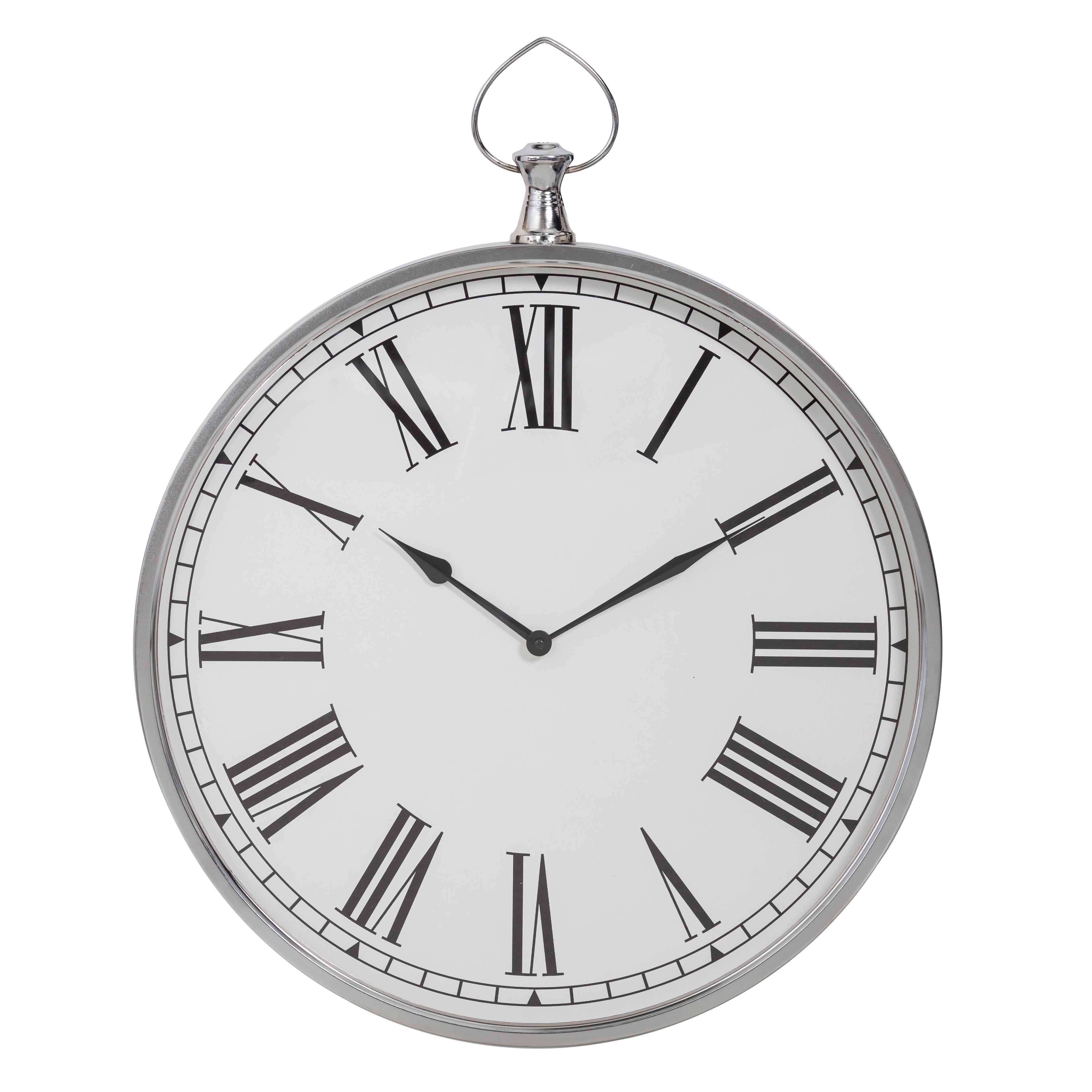 Society Home Northampton Wall Clock Silver & White