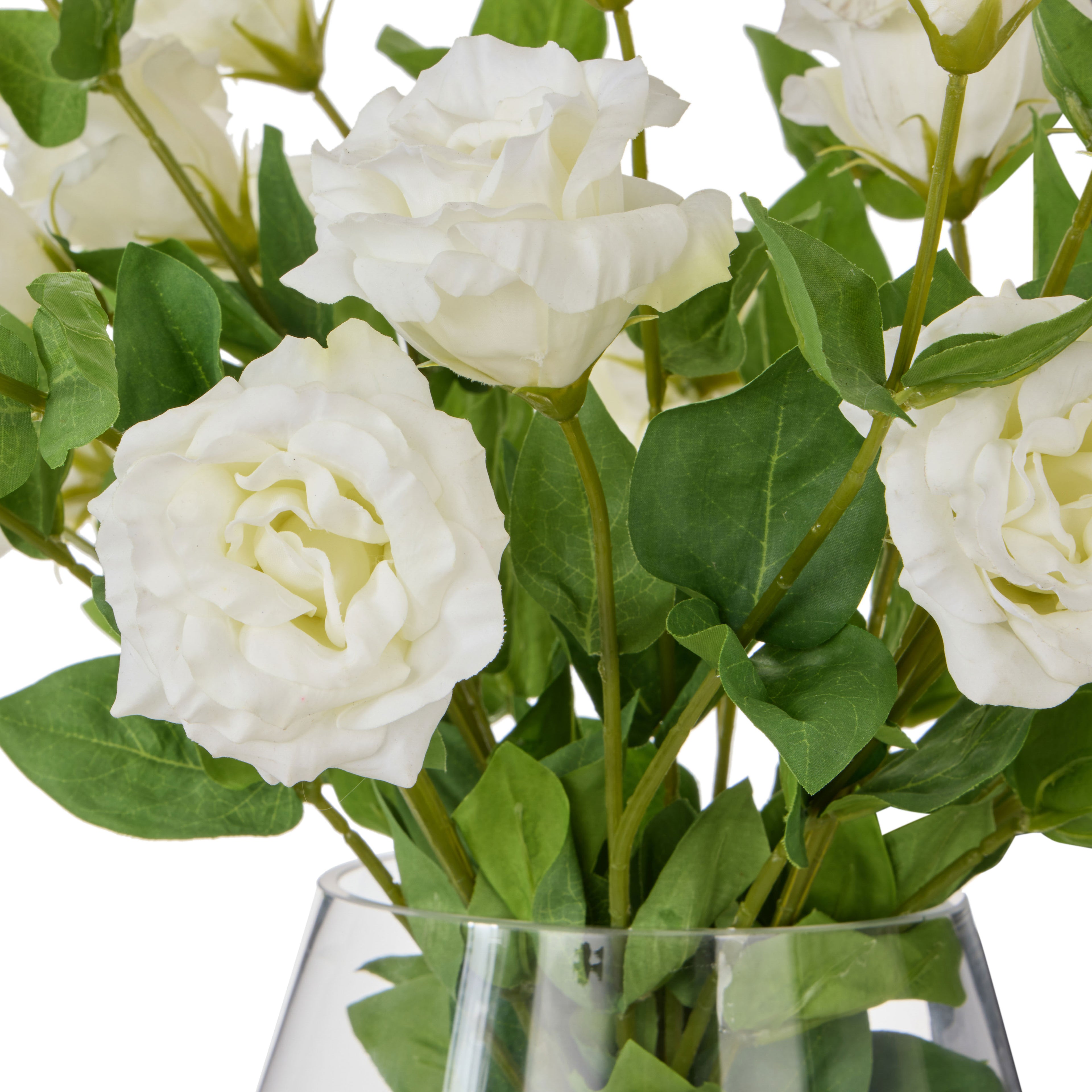 Faux Lisianthus - Claire Vase | White - 53cm