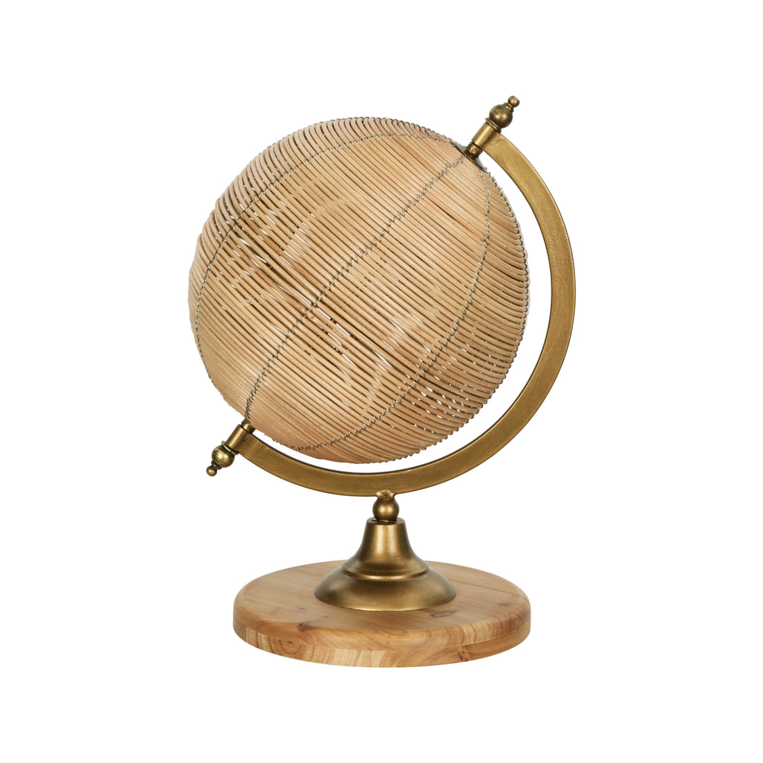Society Home Sterling Globe Rattan &amp; Wood