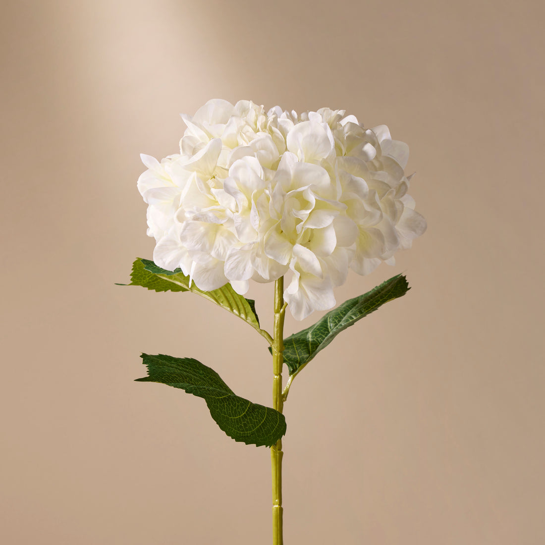 Faux Lush Hydrangea Stem | White - 82cm