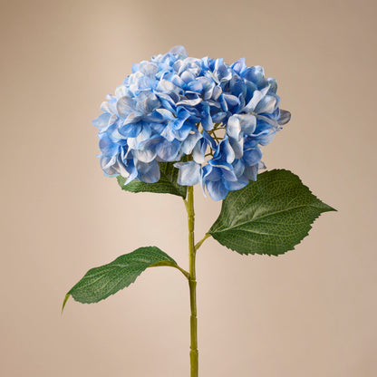 Faux Lush Hydrangea Stem | Blue - 82cm