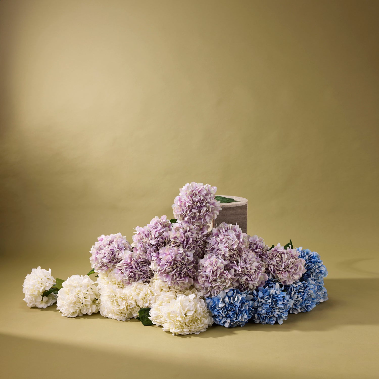 Faux Lush Hydrangea Stem | Blue - 82cm