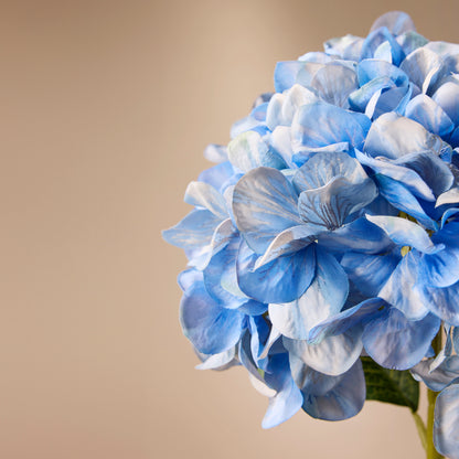 Faux Lush Hydrangea Stem | Blue - 82cm