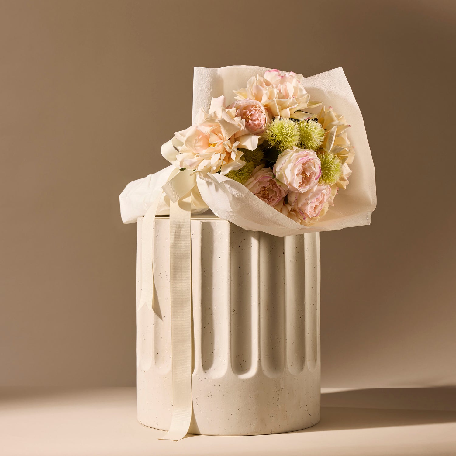 Faux Dutchess Rose Stem | Cream - 51cm