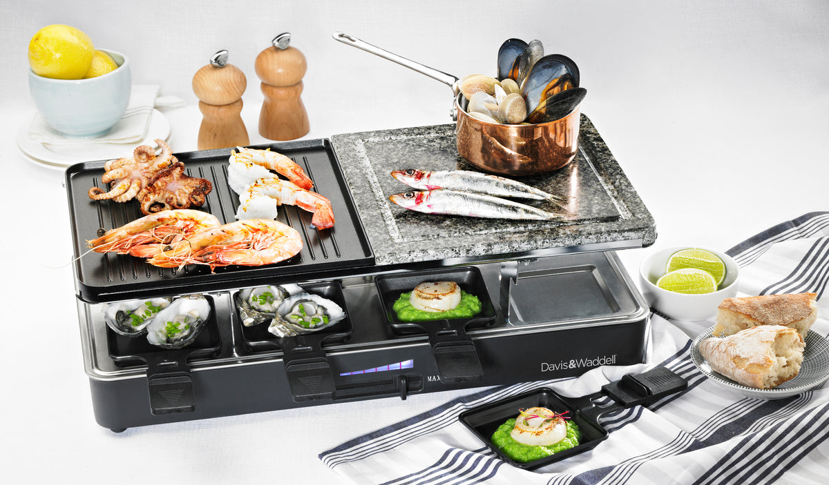 Davis &amp; Waddell 8 Person Electric Party Grill Black