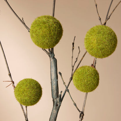 Faux Moss Ball Branch | 130cm