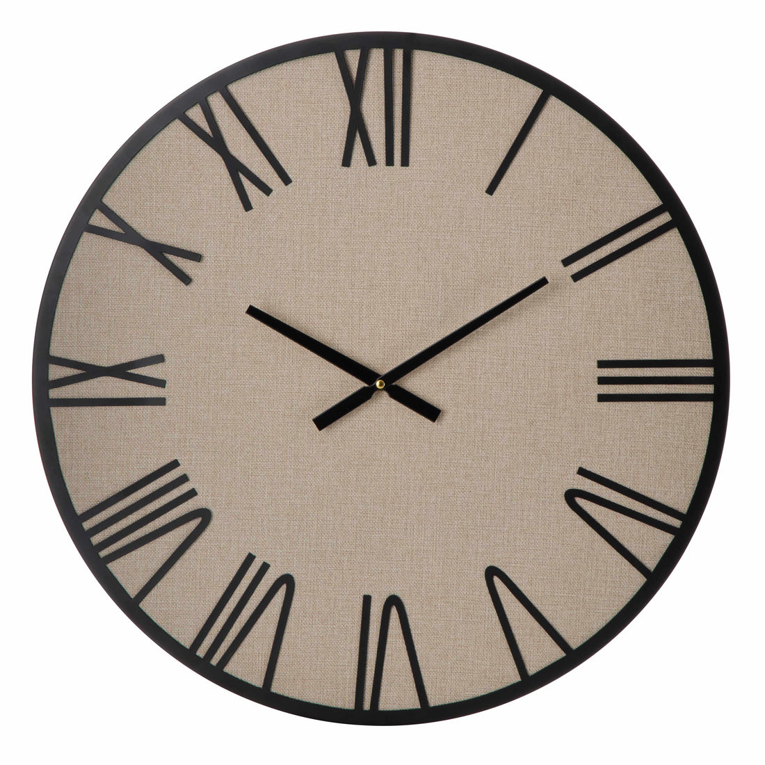 Amalfi Cologne Wall Clock Black &amp; Linen