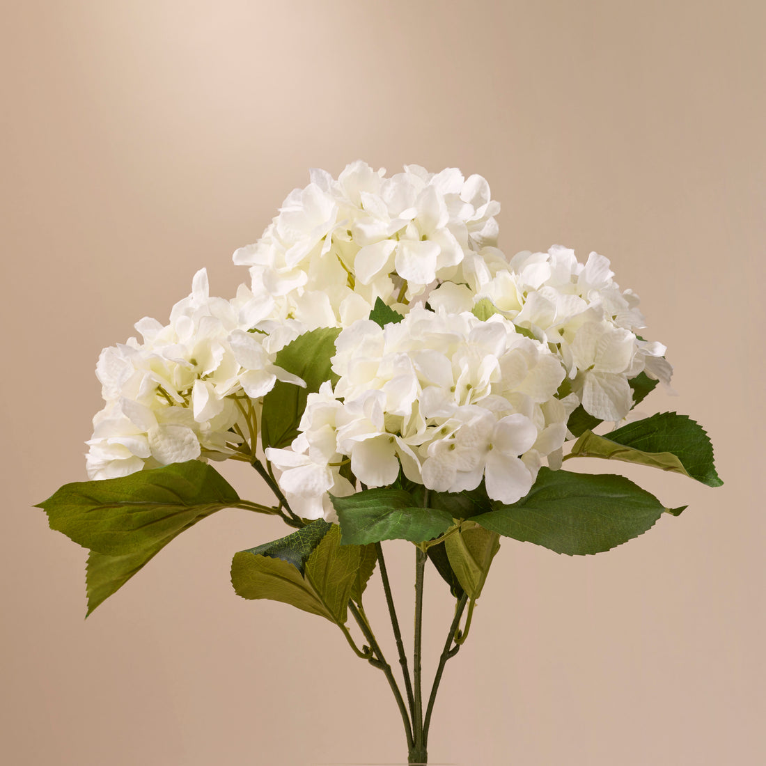 Faux Hydrangea Bush | White - 45cm