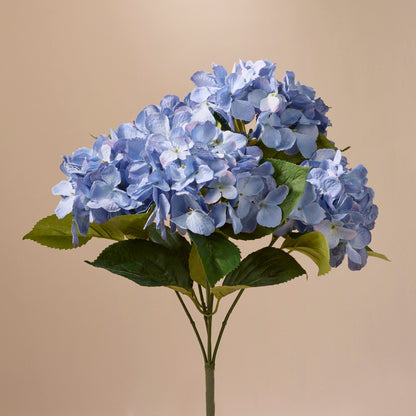 Faux Hydrangea Bush | Soft Blue - 45cm