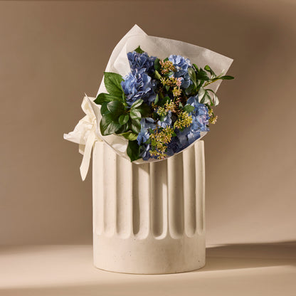 Faux Hydrangea Bush | Soft Blue - 45cm