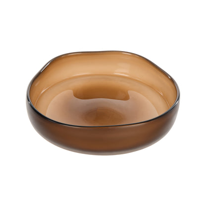 Amalfi Nevoso Glass Plate Brown
