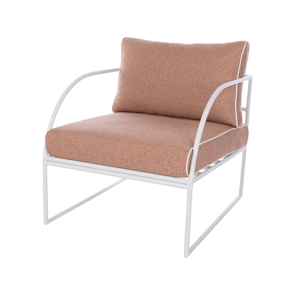Amalfi Reeve Outdoor Arm Chair Pink &amp; White
