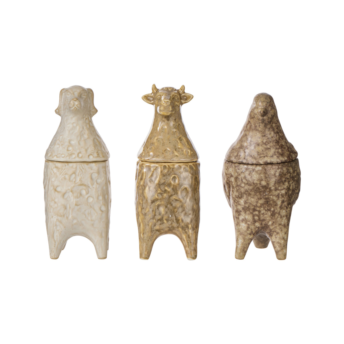 Amalfi Ari Bird Jar Brown Reactive