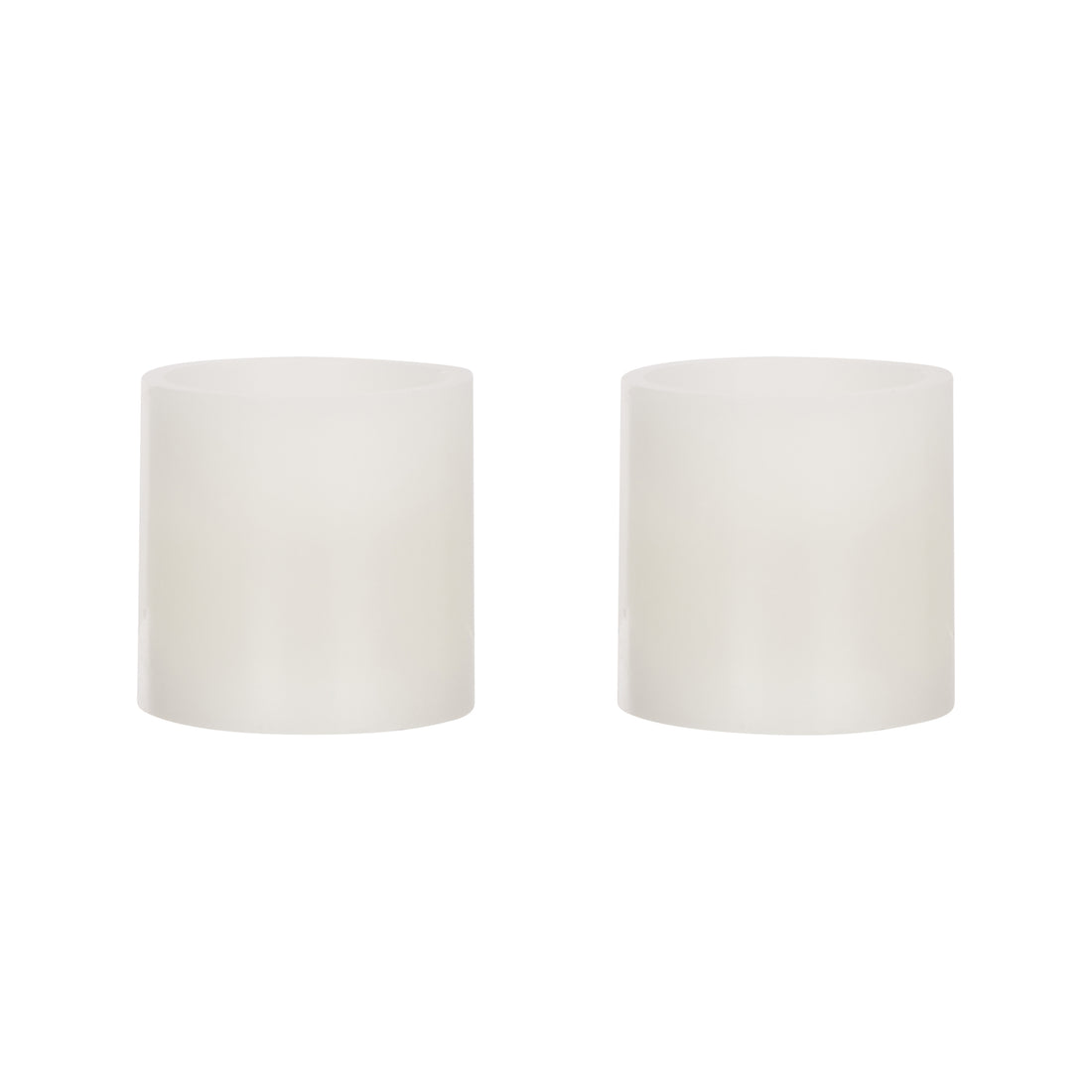 Emporium Small Pillar LED Candles 2pcs Set White