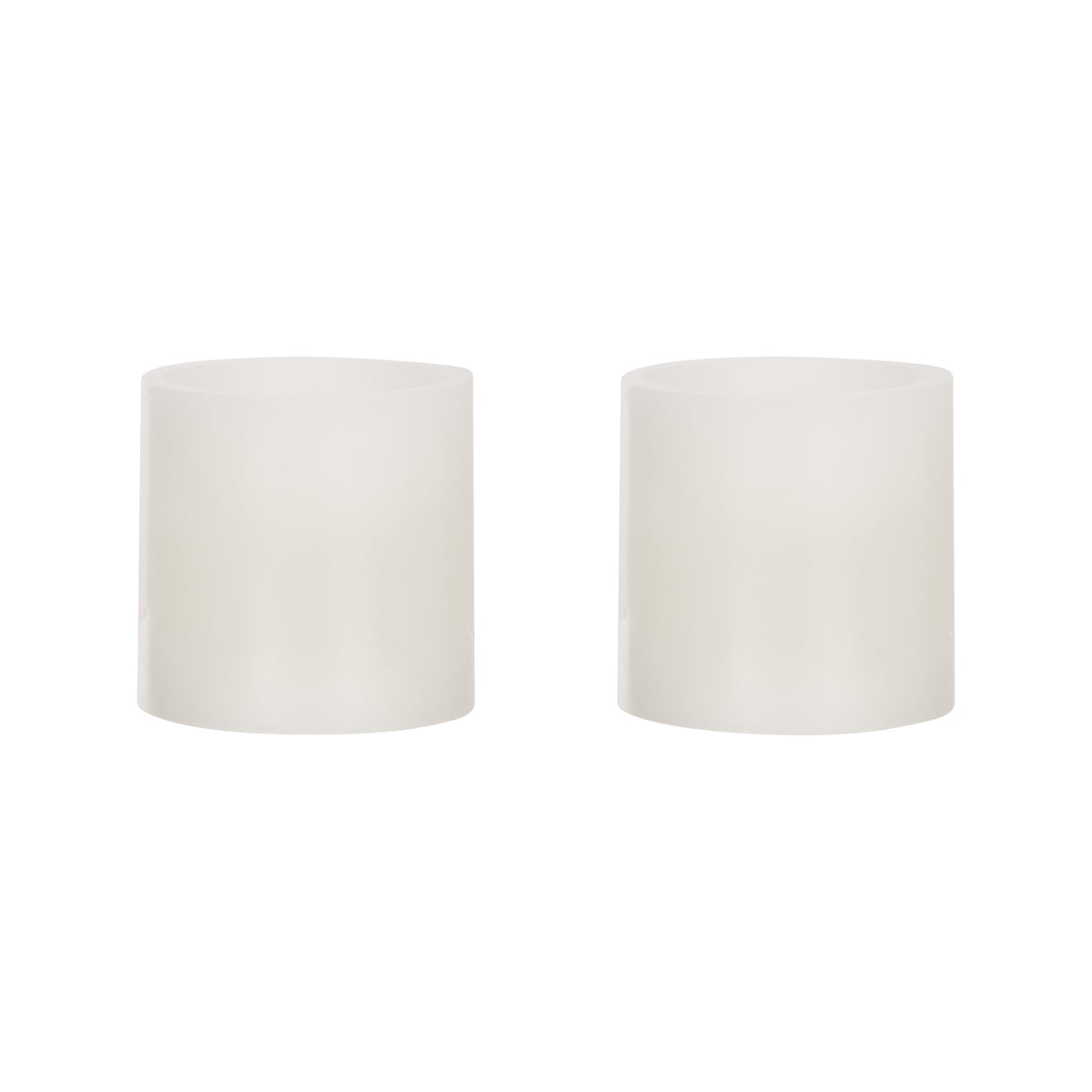 Emporium Small Pillar LED Candles 2pcs Set White