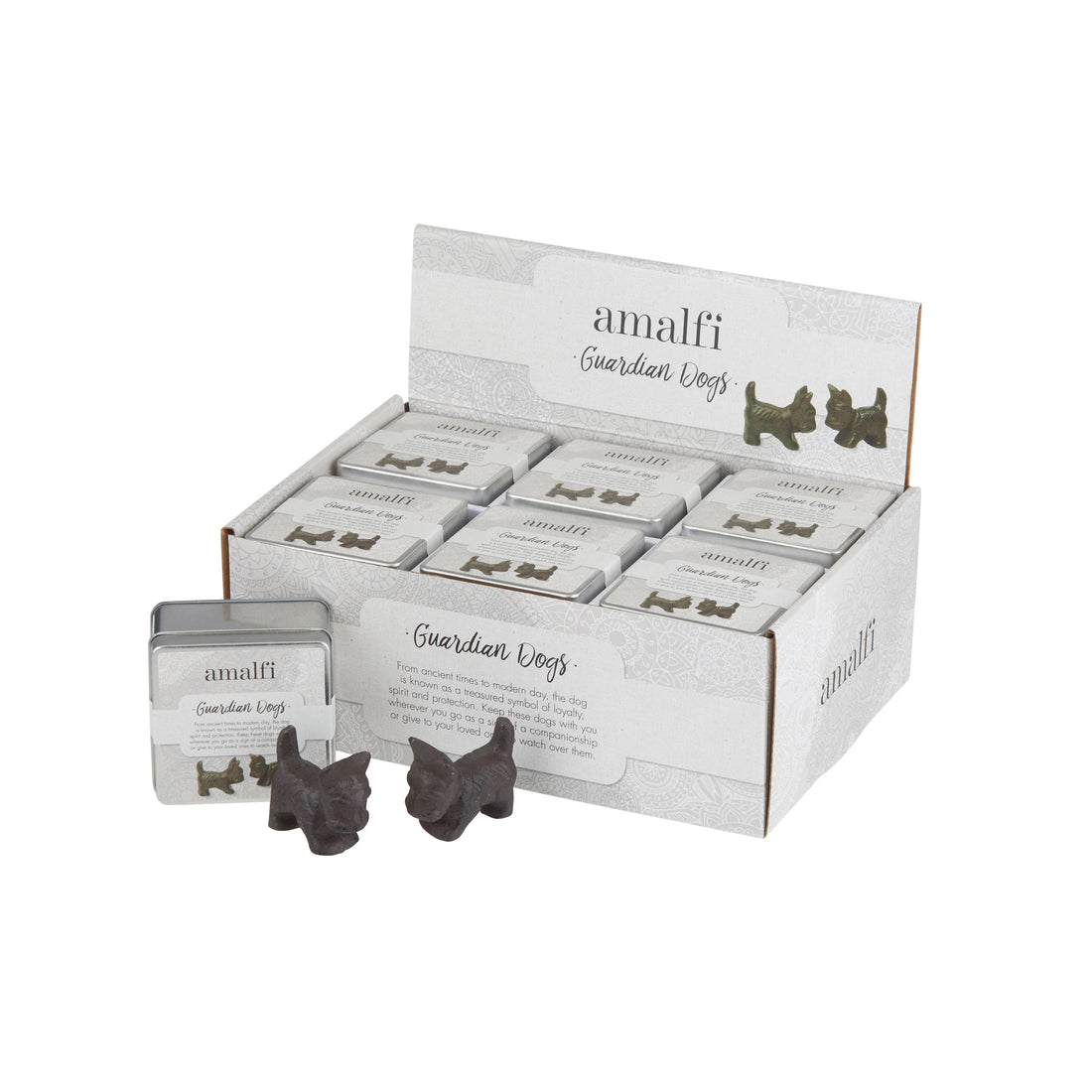 Amalfi Guardian Dogs 2pcs Set Rustic Brown