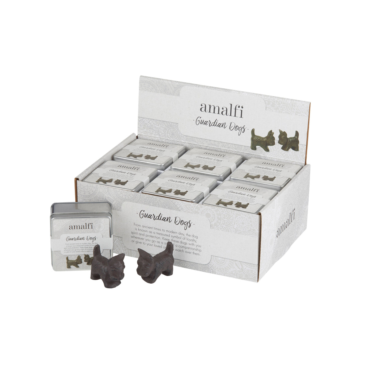 Amalfi Guardian Dogs 2pcs Set Rustic Brown