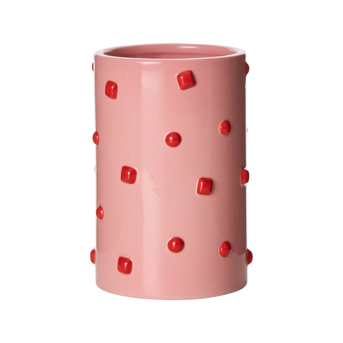 Emporium Bejeweled Vase Pink &amp; Red