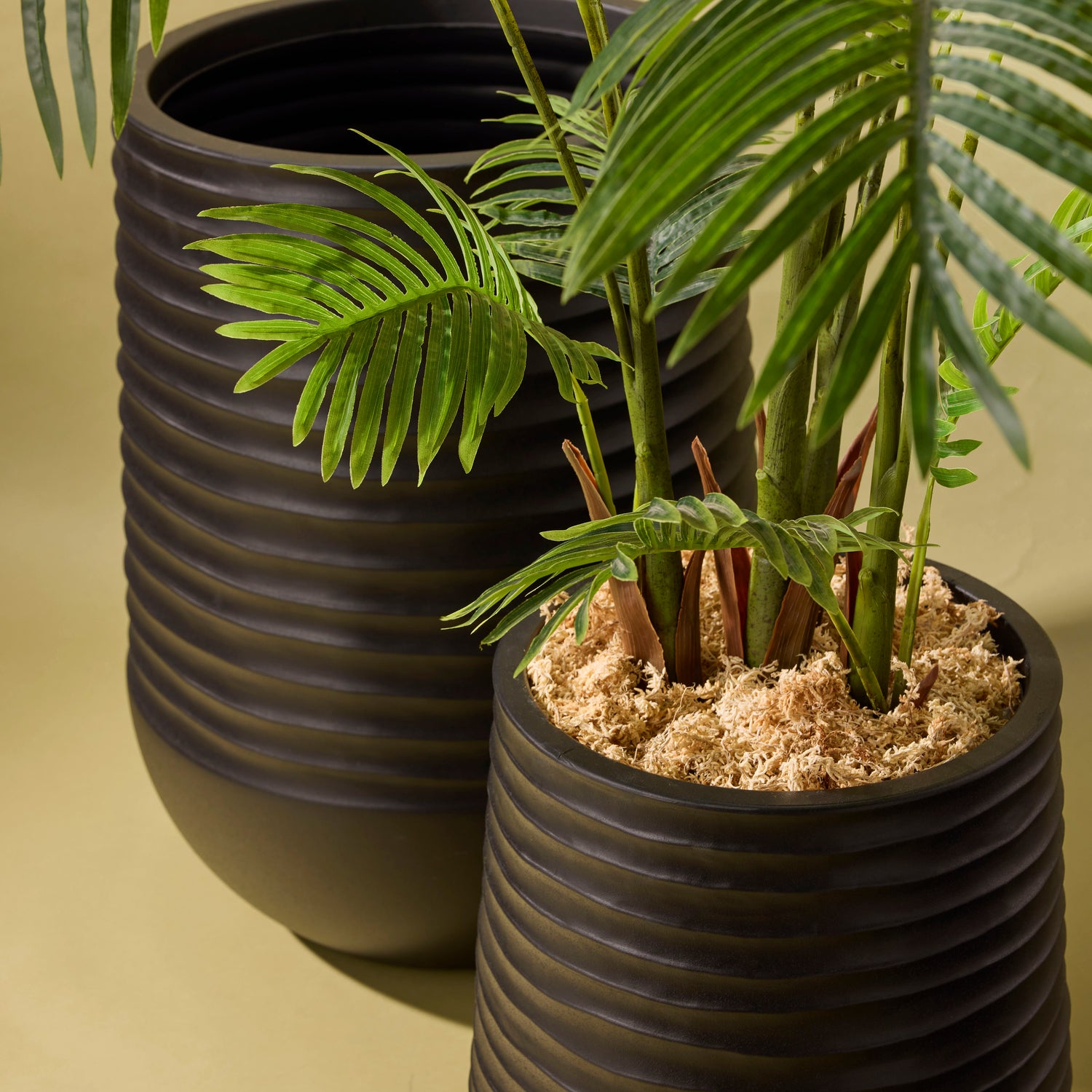 Ryker Tall Stonelite Planter - Set of 2 | Black