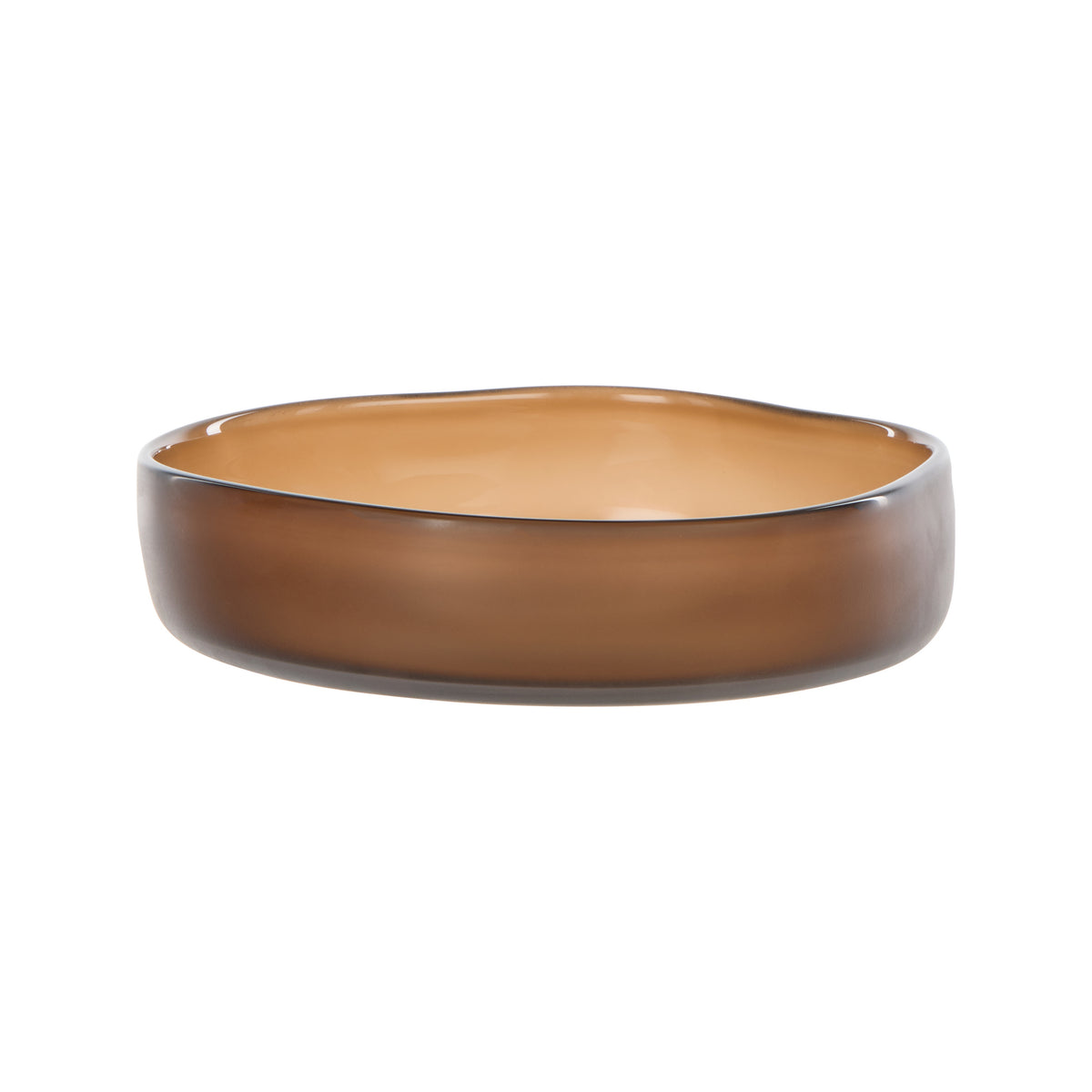 Amalfi Nevoso Glass Plate Brown
