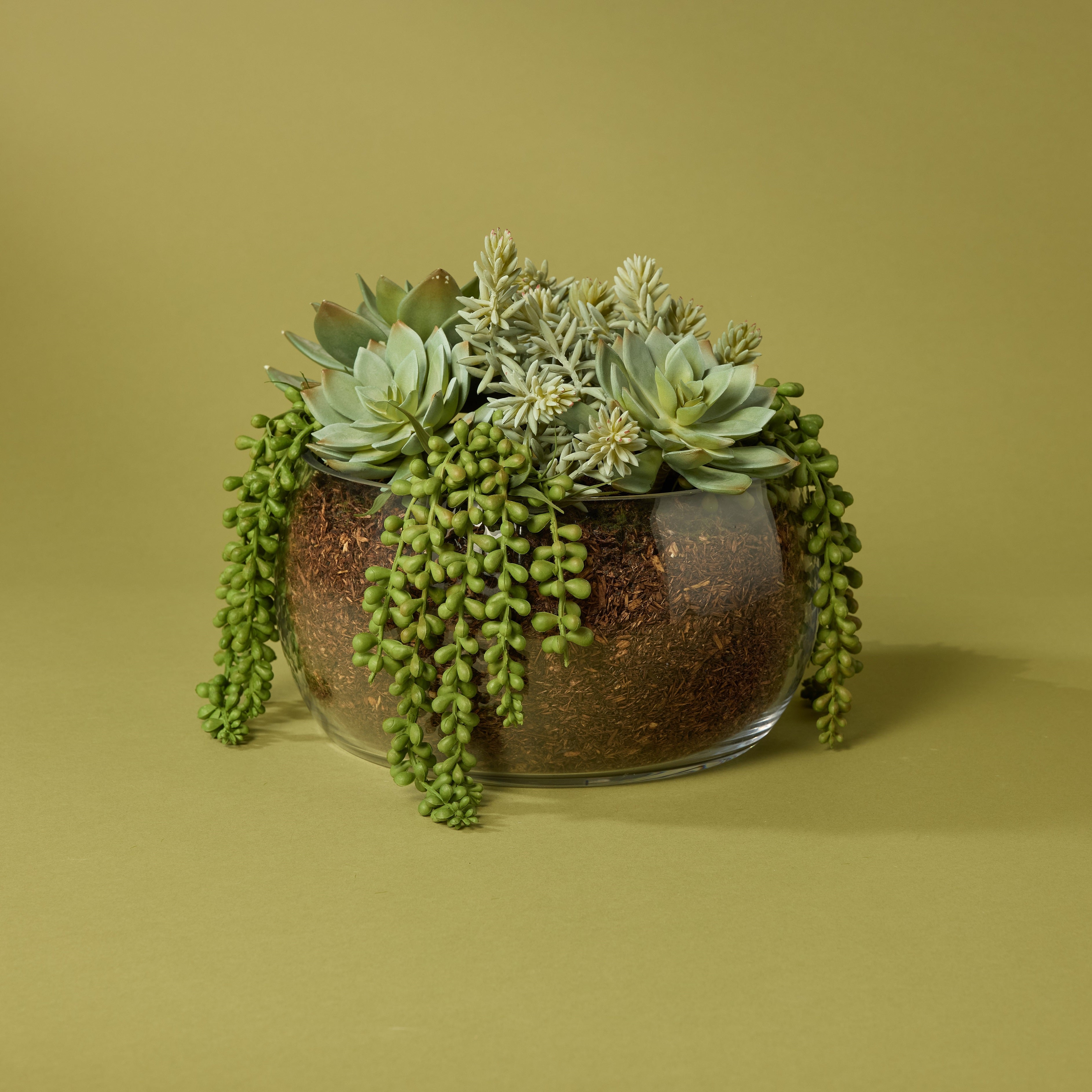 Faux Succulent Mix - Scarlett Bowl | 34cm