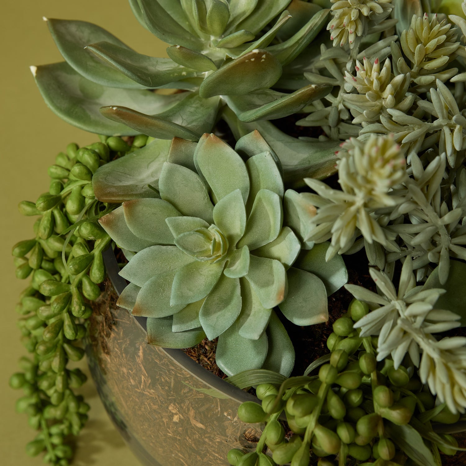 Faux Succulent Mix - Scarlett Bowl | 34cm