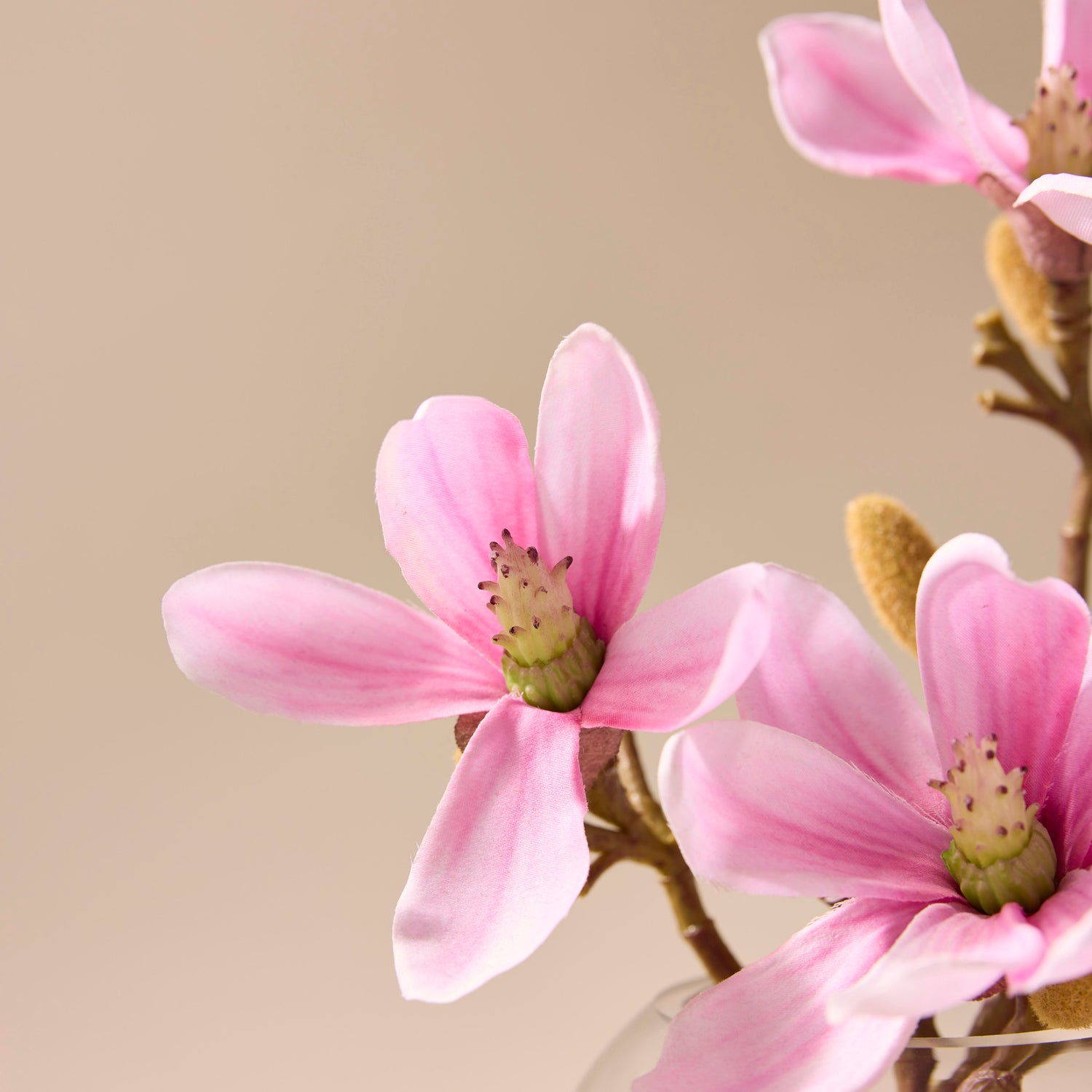 Faux Mini Magnolia - Sphere Vase | Pink - 16cm