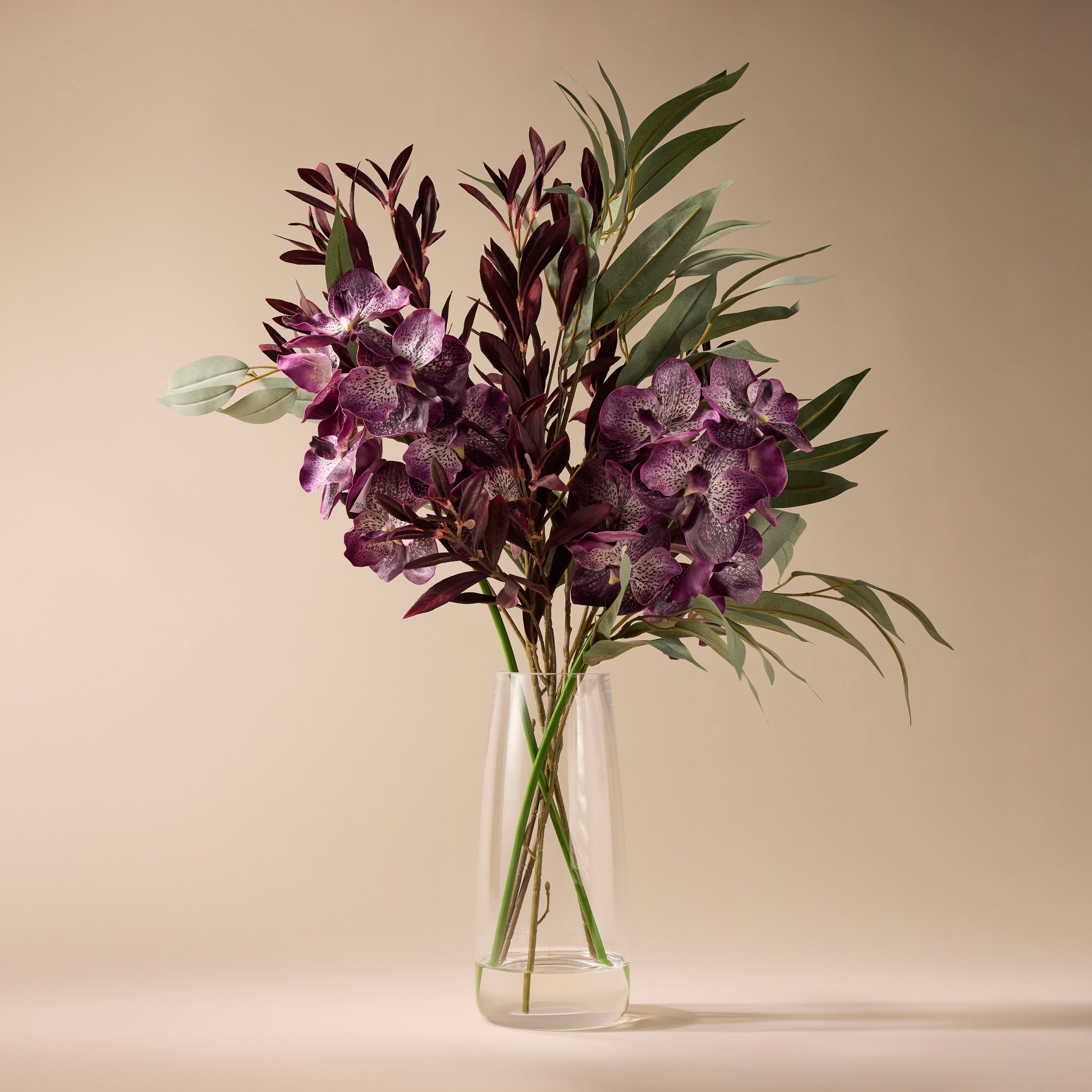 Faux Vanda Orchid Astilbe Spray Arrangement - Alana Vase