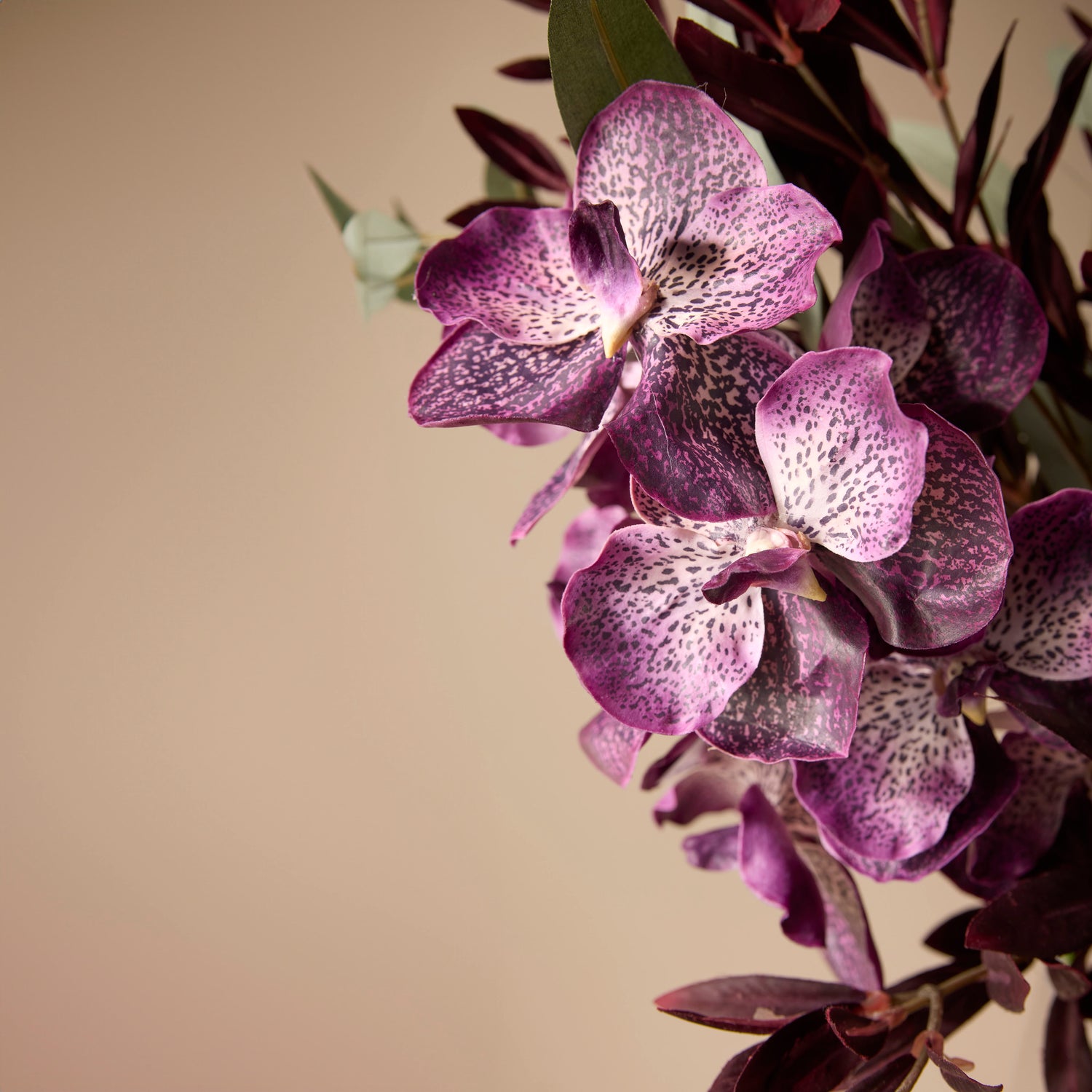 Faux Vanda Orchid Astilbe Spray Arrangement - Alana Vase