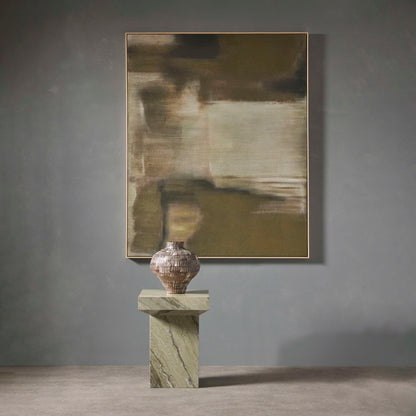Grand Designs Mineral Plane Hand Painted Wall Art Green &amp; Natural