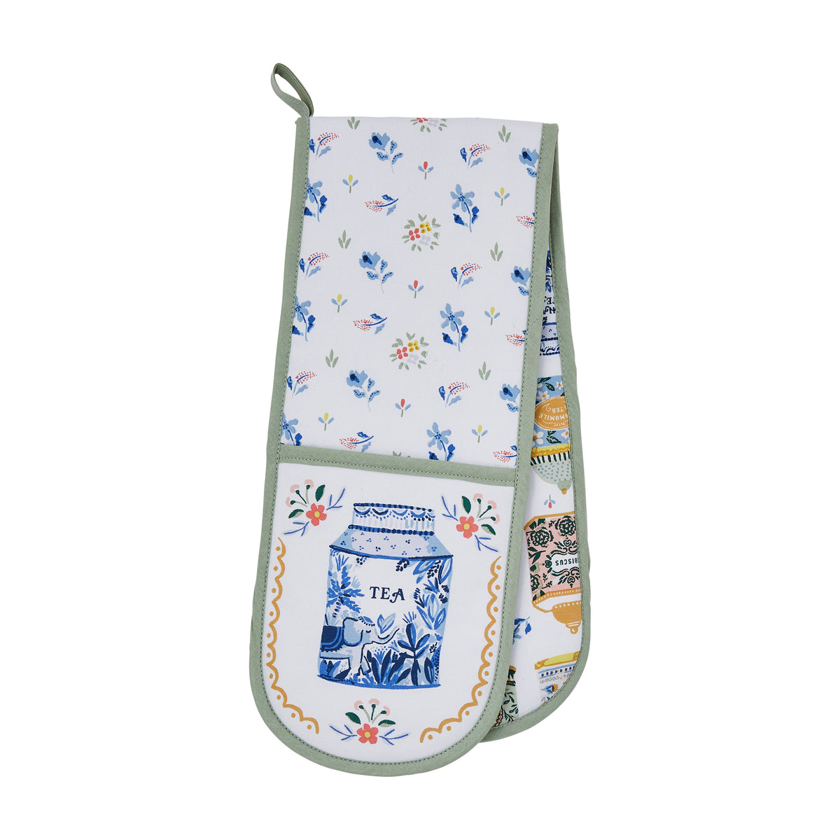Ulster Weavers Tea Tins Double Oven Glove Multi-Coloured