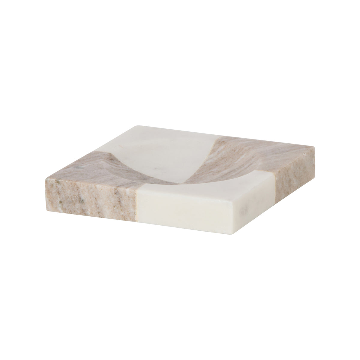 Amalfi Sachi Check Dish White &amp; Beige