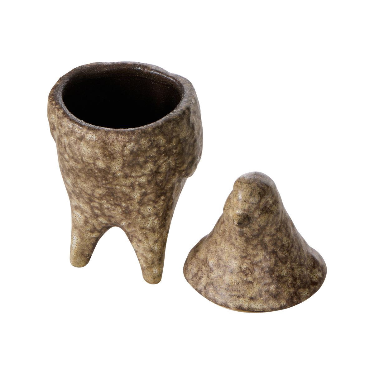 Amalfi Ari Bird Jar Brown Reactive