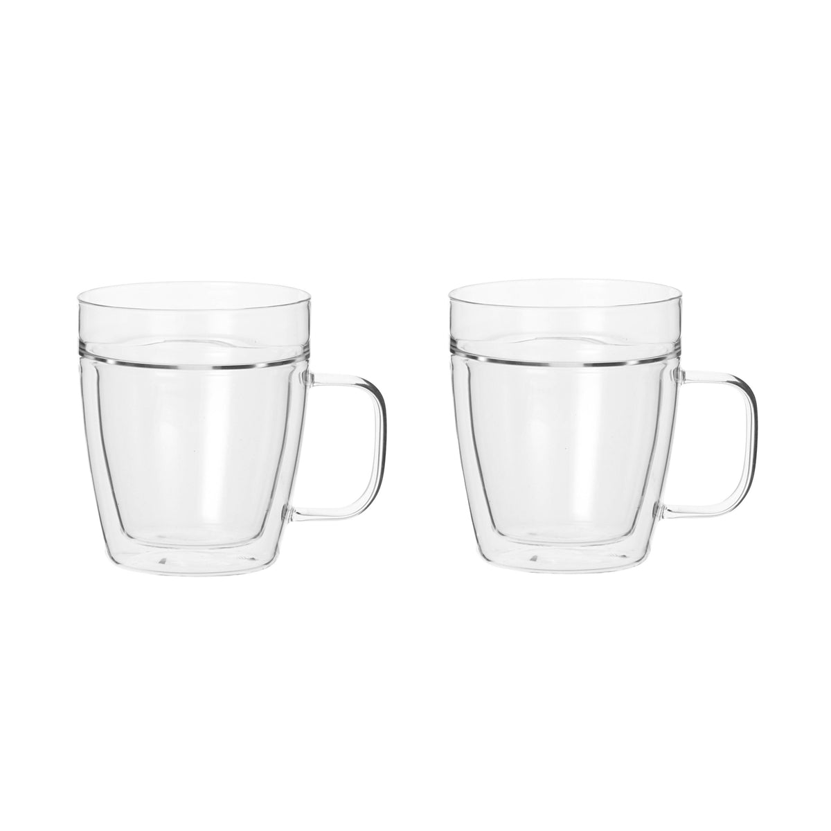 Leaf &amp; Bean 2pcs Set Double Wall &amp; Single Lip Glass Cup Clear