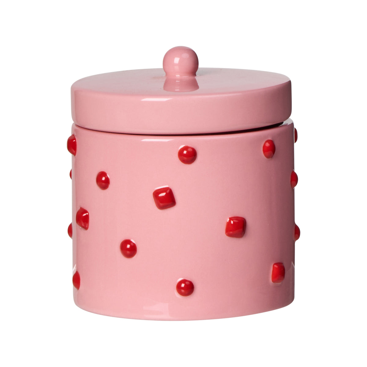 Emporium Bejeweled Cannister Pink &amp; Red