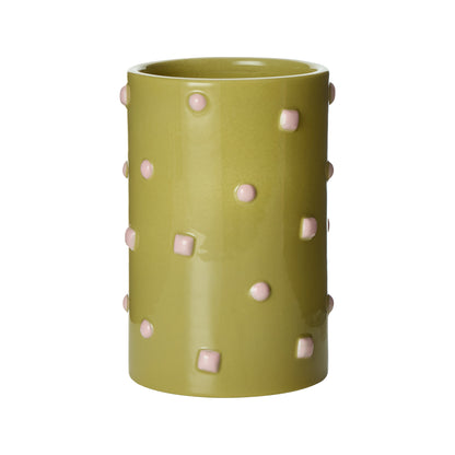 Emporium Bejeweled Vase Green &amp; Pink